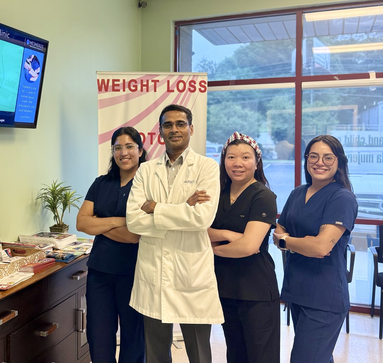 Trinity Family Clinic team in the front lobby